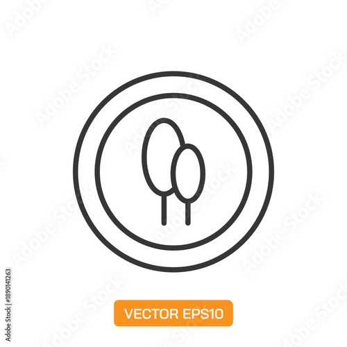 Organic Cosmetics Icons. Thin Line Symbol Elements Collection.