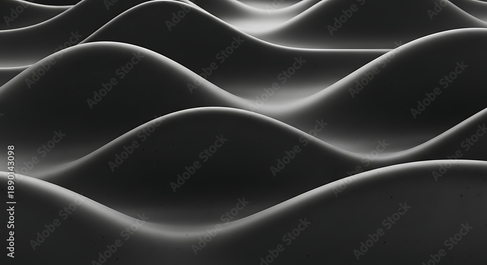 Fototapeta premium Abstract Wavy Lines Pattern Black and White Design