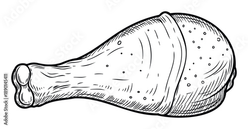 Delicious deep fried chicken drumstick prepared as a tasty snack or fulfilling meal appetizer perfect for restaurant menus, fast food advertising, cooking blogs, and culinary websites