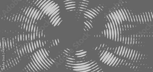 Halftone oval dotted background. Shape with radial energy. Random modern halftone line dot texture. Half tone circular irregular halftone points.
