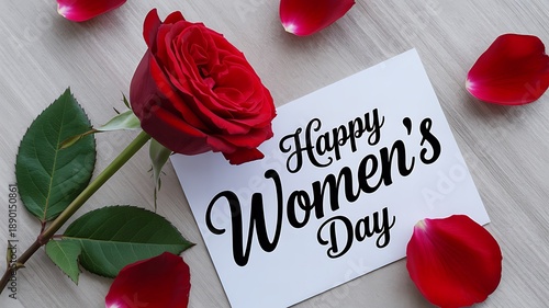 Celebrating women's day with a beautiful rose