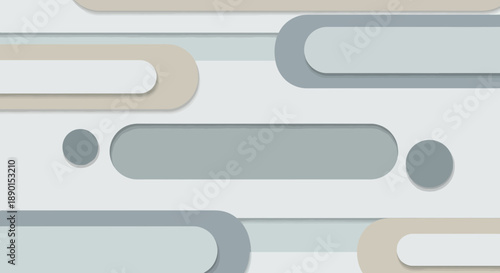 Modern abstract geometric pattern with rounded shapes and muted color palette