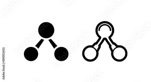 Contemporary Share Icon with Connected Spheres for Data Distribution and Digital Interaction