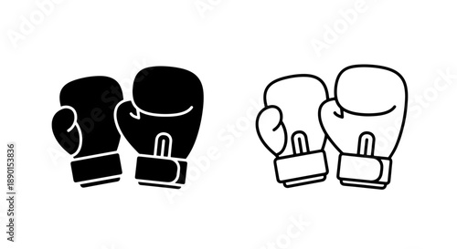 Pair of Boxing Gloves Sport Equipment Icon for Fighting and Fitness