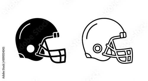 Modern American Football Helmet Icon for Dynamic Sports Branding and Events