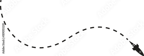 Creative Journey Illustration: A whimsical illustration of a creative journey featuring paper airplane and rocket ship, hand-drawn with dotted lines and charming symbols