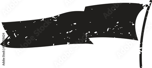 Black flags symbol collection on white background. Triangle alert flag shape design. Flag shape alert flat style. Black flags warning symbol icon.