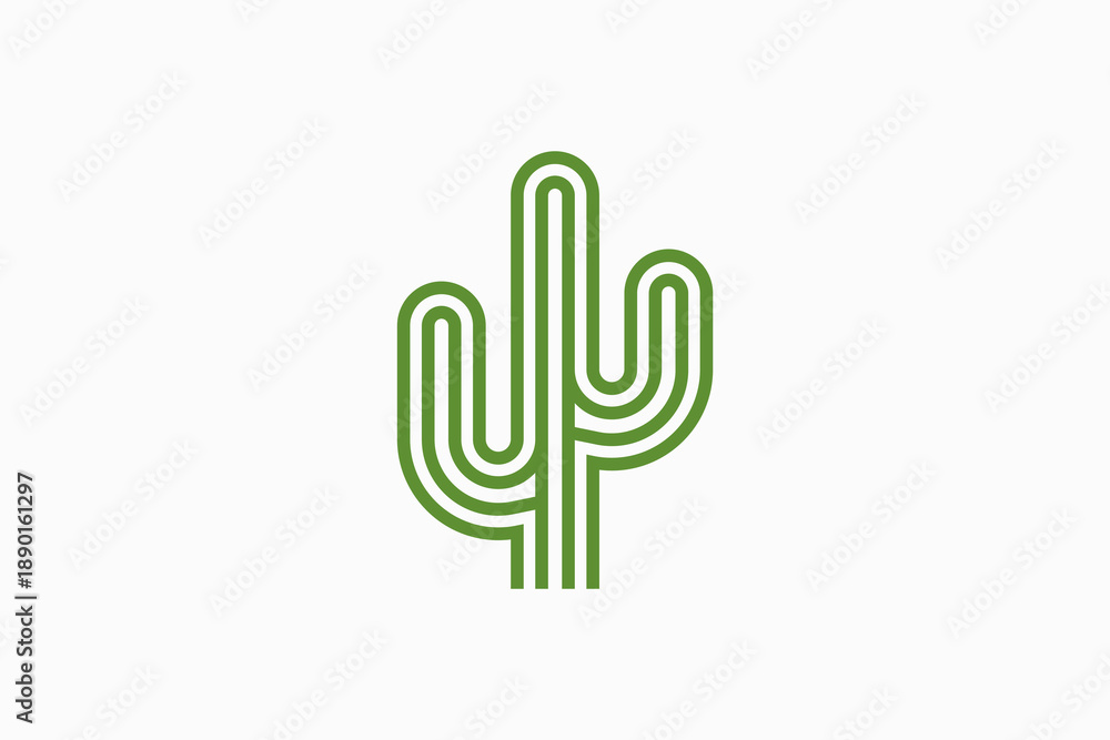Obraz premium Cactus Vector Logo Premium 