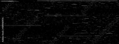 Glitch noise texture. Tv filter effect for screen. Static cctv retro film overlay. 80s video signal with error pattern. Pixel interference and scratch horizontal frame for game. Vcr broken graphic.