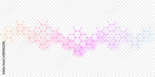 Molecular structure and genetic engineering, atom, neural network, neurons, DNA molecule. Scientific research concept for healthcare, medical, technology, chemistry, science template presentation