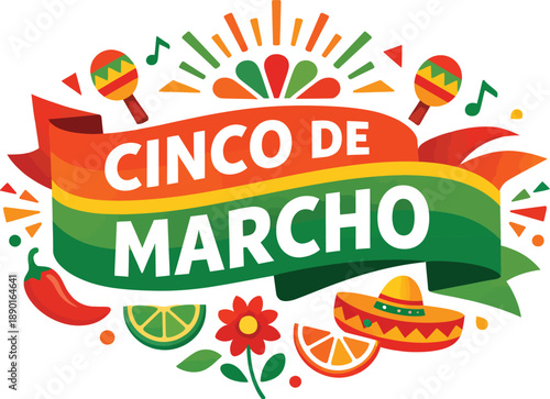 Cinco de Marcho Cultural Celebration Heritage Pride Festive Colors Clean Modern Illustration Concept Design