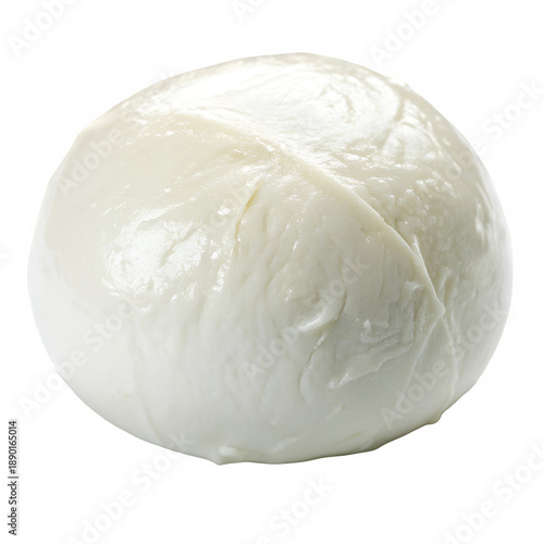 Buffalo mozzarella cheese isolated on transparent background