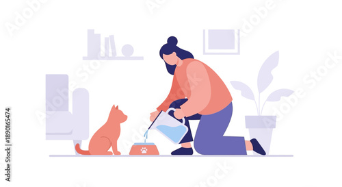 Cozy indoor scene of a person with a cat and a dog, enjoying a relaxed home moment together.