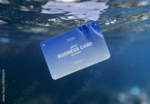 Underwater Business Card Mockup