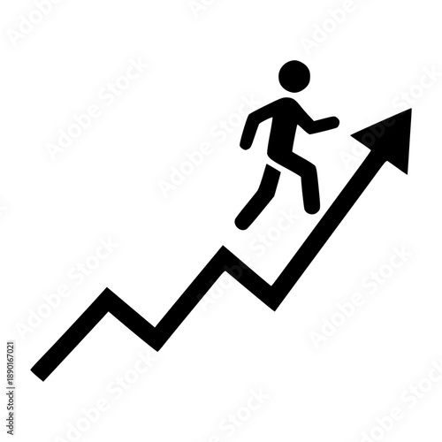 Progressive Growth Illustration with Energetic Style and Positive Mood