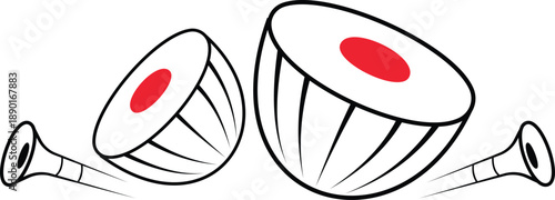 Indian musical instruments for wedding.