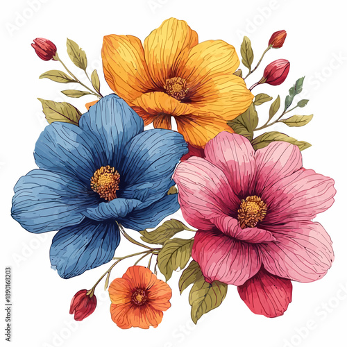 Wallpaper Mural Flowers Pattern Very Cool Design Torontodigital.ca