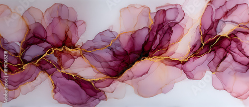 Abstract fluid ink art purple gold luxury background texture wave Abstract fluid ink art with purple gold luxury background texture wave flowing softly across canvas creating elegant modern