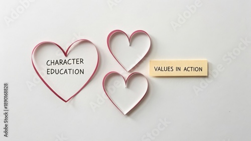 Wallpaper Mural Interlinked Paper Hearts and Values Card Torontodigital.ca