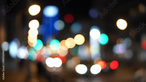 Wallpaper Mural Abstract night city lights bokeh background urban traffic Torontodigital.ca