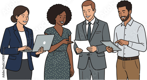 Group of business professionals having a corporate meeting