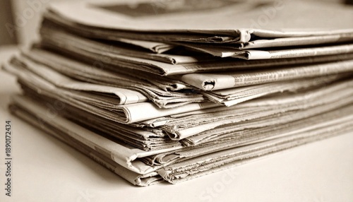 読まれなくなった新聞紙のイメージ