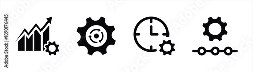 Business Efficiency and Productivity Icon Set