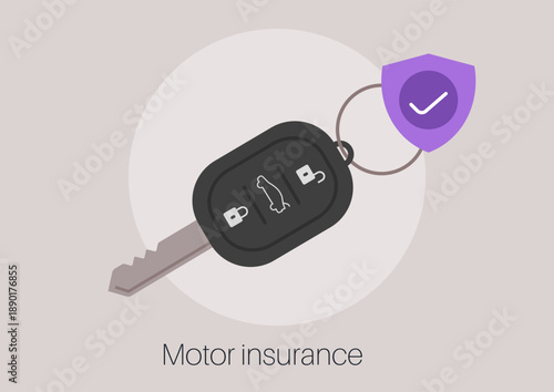 Key features showcase motor insurance, emphasizing its role in protecting vehicle owners from unforeseen events and liabilities in daily life