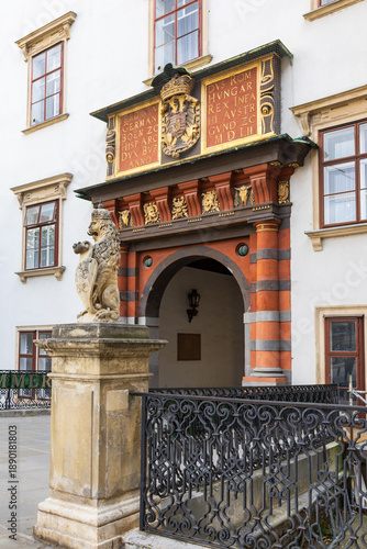 Photography The mid-16th Century Schweizertor (Swiss Gate) with the many titles of Emperor F