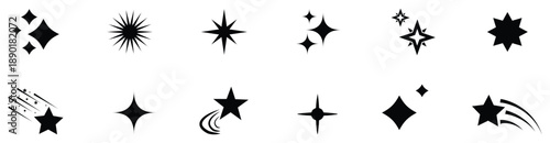 Shine sparkle icon.  star icon.  Vector blink star for logo, sparkle clipart . Sparkle vector icons set. Star vector icons. Set of star symbols isolated.