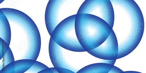 Trendy and modern geometric gradient background. Transparent Party Balloon or Bubbles On White Background. Background of sea molecules and balls. 