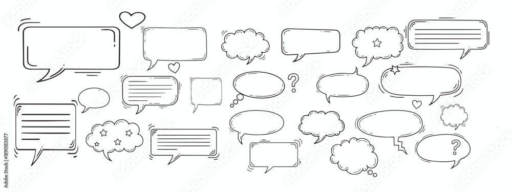 Obraz premium speech bubble. speech bubble blank . comic dialog clouds . Chat icon set. Speech Bubble icon set. Talk bubbles. Cloud speech bubbles collection. speech bubble icons vector set,