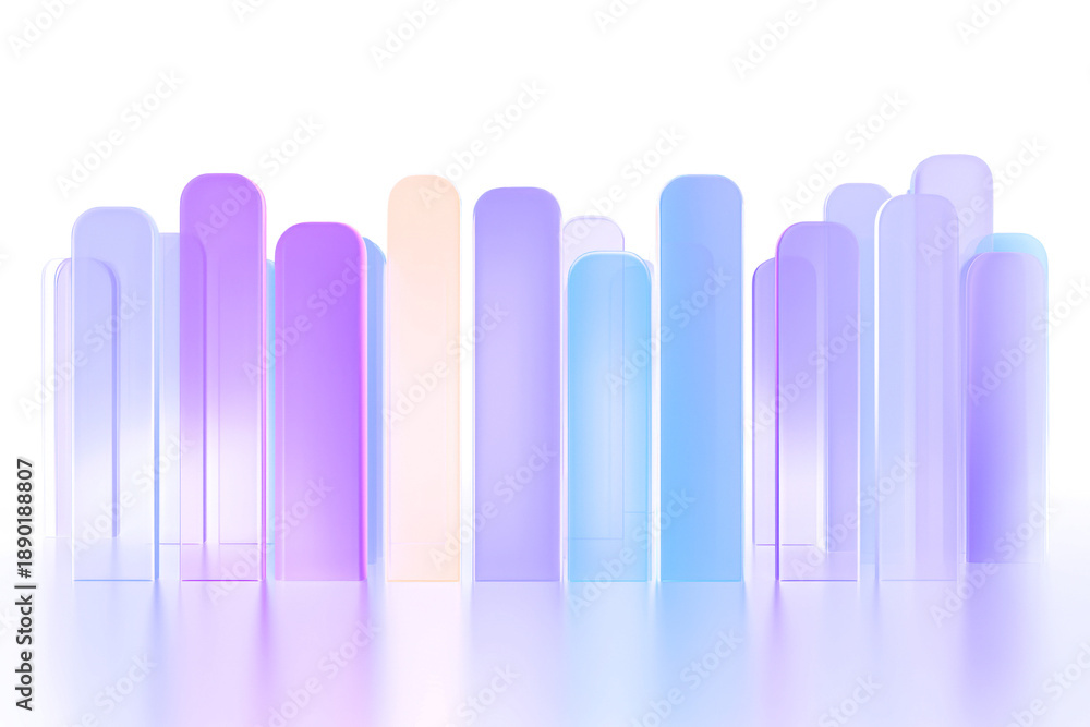 Fototapeta premium Modern Display of Frosted Glass Panels