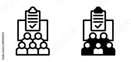 Task Organization Collection Line & Mixed Style Icon 