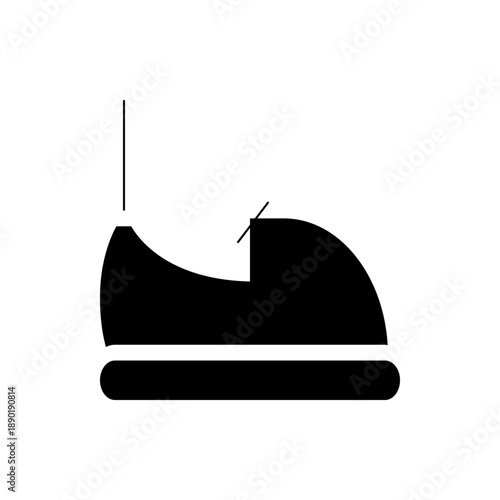 A minimalist vector graphic illustration of a radio with a simple design
