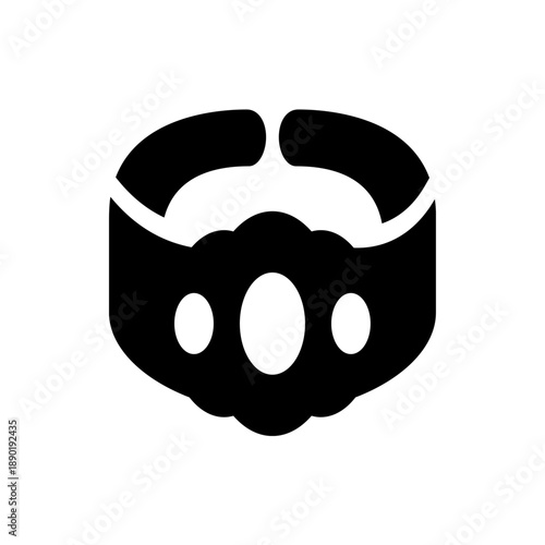 A minimalist black and white vector graphic of a smartwatch on a plain background