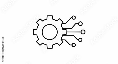 Gear with circuit board connections technology and innovation concept