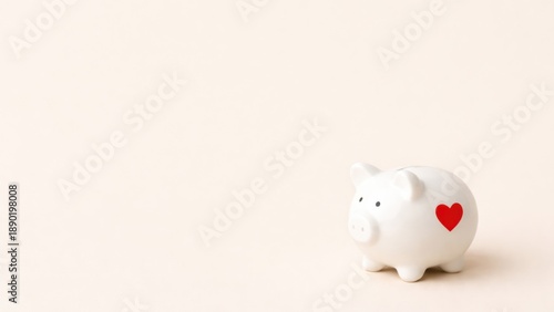 Wallpaper Mural Piggy bank with a heart on a soft background. Torontodigital.ca