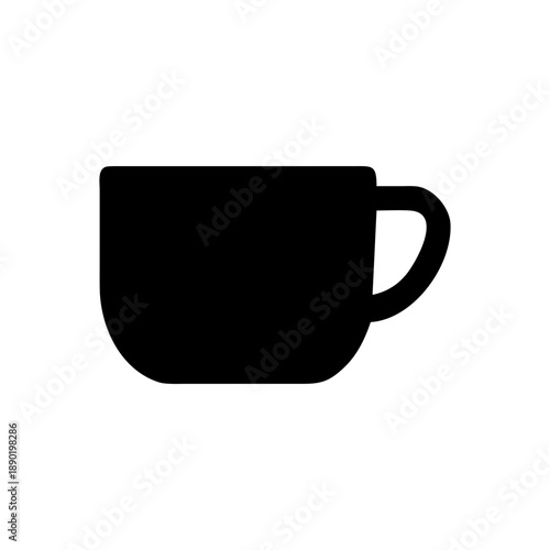 Bold hot drink cup icon representing coffee tea and warmth On white Background Vector illustration