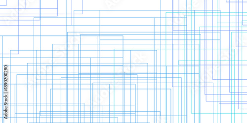 Architecture building construction structure pattern. Modern Abstract white background design with blue transparent material and squares shapes. geometric seamless lines business texture. 