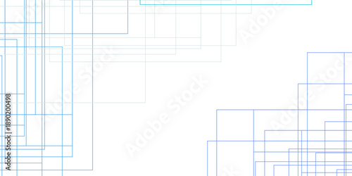 Architecture building construction structure pattern. Modern Abstract white background design with blue transparent material and squares shapes. geometric seamless lines business texture. 