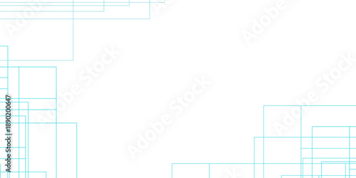 Architecture building construction structure pattern. Modern Abstract white background design with blue transparent material and squares shapes. geometric seamless lines business texture. 