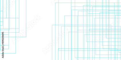 Architecture building construction structure pattern. Modern Abstract white background design with blue transparent material and squares shapes. geometric seamless lines business texture. 