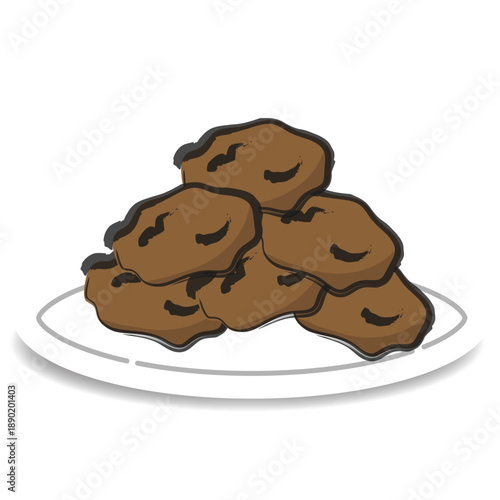 筆で描いたような唐揚げのイラスト
