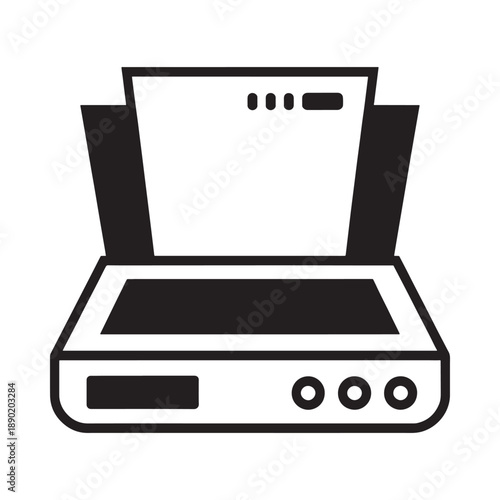 Simple black and white illustration of a vintage television set