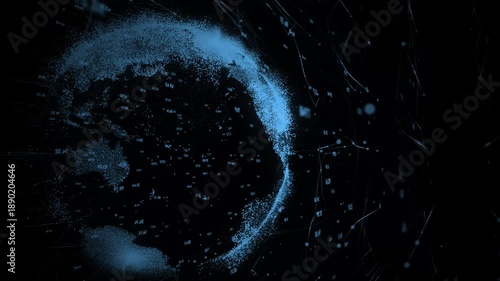Global network connection with data flow