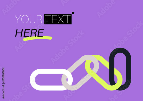 Vibrant chain links connect in a fun layout, showcasing a blend of bold colors, The arrangement adds an energetic touch to a dynamic space, perfect for inspiration and creativity.