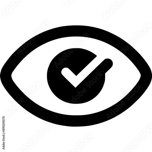 Seen Indicator: Abstract vector icon representing acknowledgment or visibility of content within a system or communication workflow.