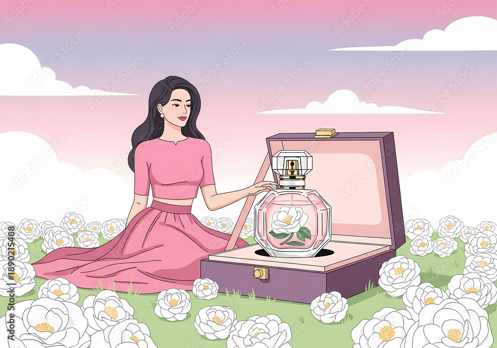 custom made wallpaper toronto digital女性と香水が美しく輝く