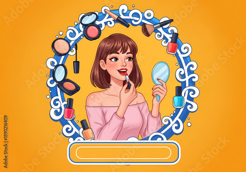 Wallpaper Mural 女性が美しく化粧中 Torontodigital.ca